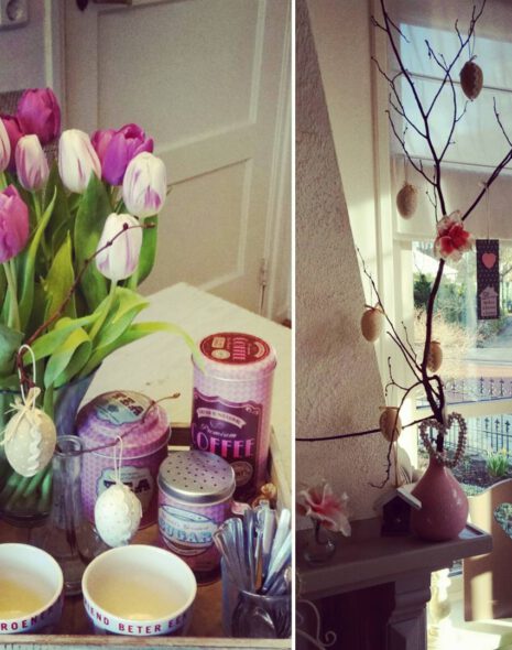 Voorjaar in huis#paastak#homesweethome#tulpen#kleur...